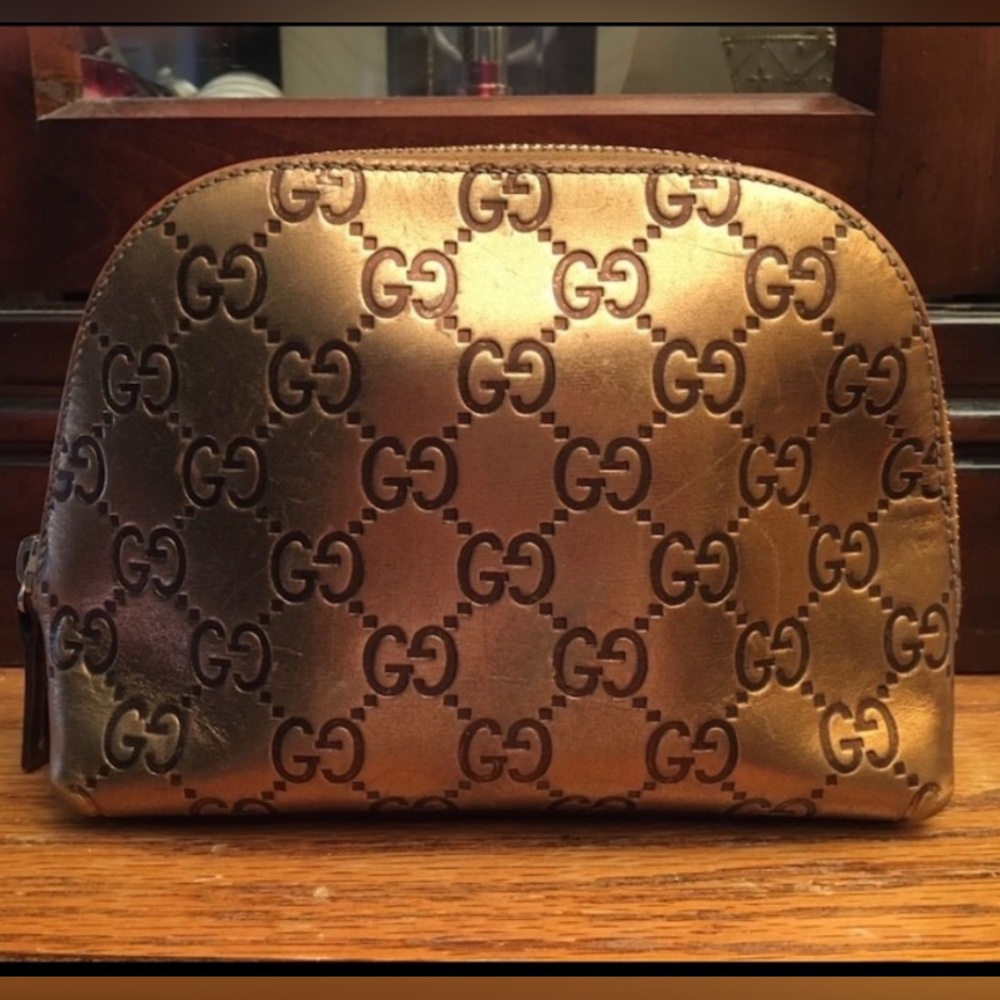 Gucci 💯 Guccimma cosmetics leather bag